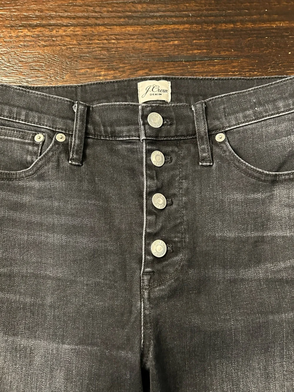 J. Crew Black Billie Demi Boot Crop Denim Jeans
